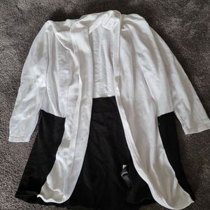 White house black market Cowl color block sweater